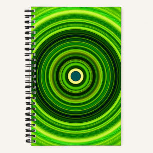 Geometrisches Grün Mandala-25436 Notizbuch