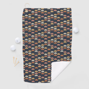 Geometrisches halb Kreis-Muster Golfhandtuch