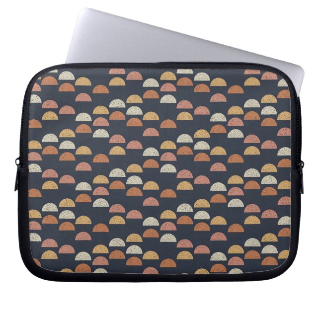 Geometrisches halb Kreis-Muster Laptopschutzhülle (Vorderseite)