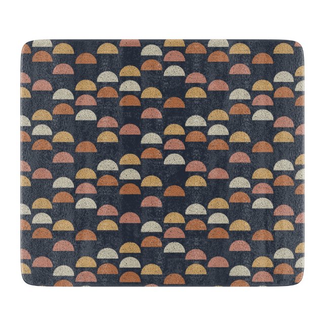 Geometrisches halb Kreis-Muster Schneidebrett (Vorderseite)