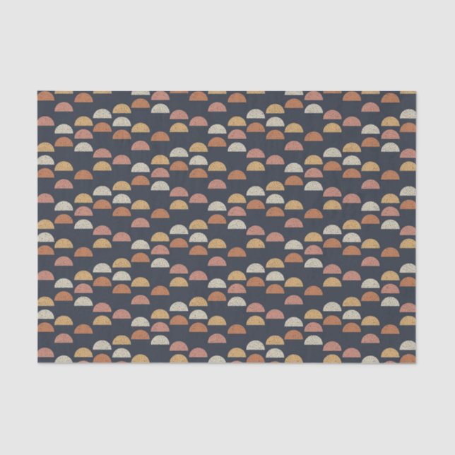 Geometrisches halb Kreis-Muster Seidenpapier (Vorderseite)