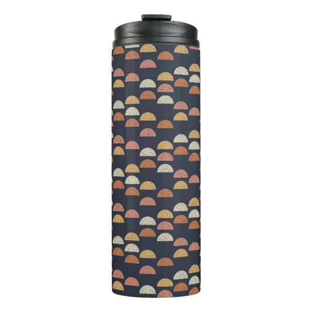 Geometrisches halb Kreis-Muster Thermosbecher (Vorderseite)