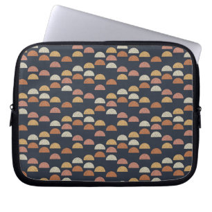 Geometrisches Halbkreis-Muster Laptopschutzhülle
