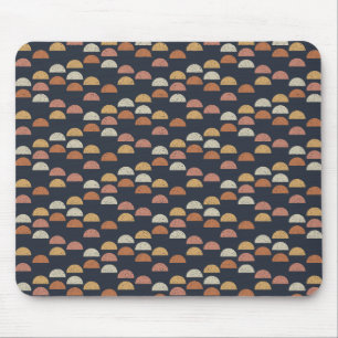 Geometrisches Halbkreis-Muster Mousepad