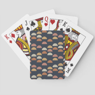 Geometrisches Halbkreis-Muster Spielkarten