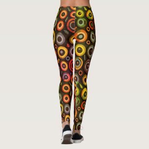 Geometrisches Halloween-Farb-Spooky-Monster-Auge  Leggings