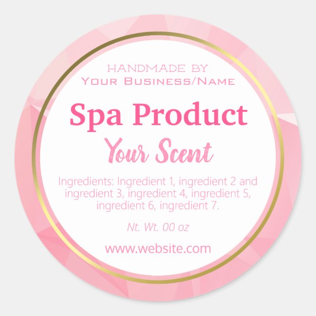 Geometrisches, handgefertigtes Wellness-Center-Pro Runder Aufkleber (Vorderseite)