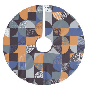 Geometrisches Handgezeichnet: Kreative Nahtlose Do Polyester Weihnachtsbaumdecke