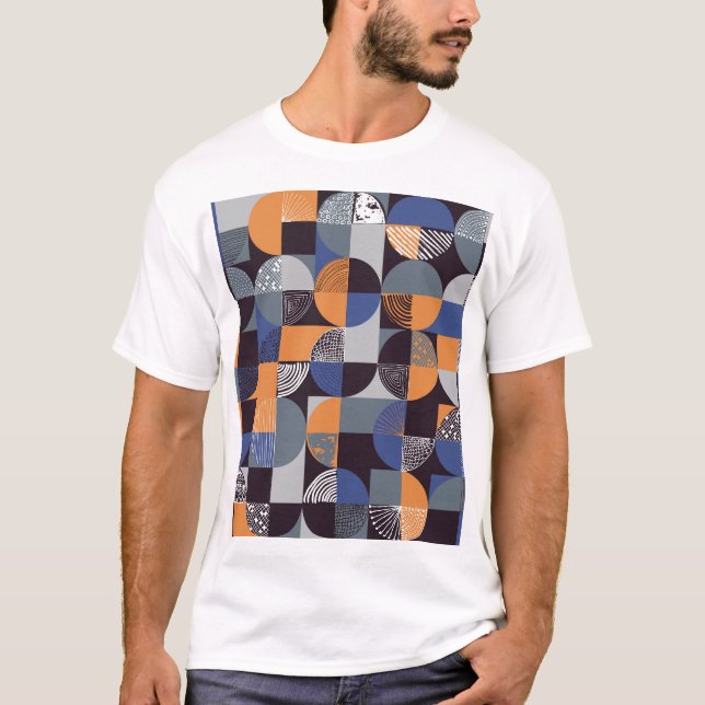 Geometrisches Handgezeichnet: Kreative Nahtlose Do T-Shirt (Vorderseite)