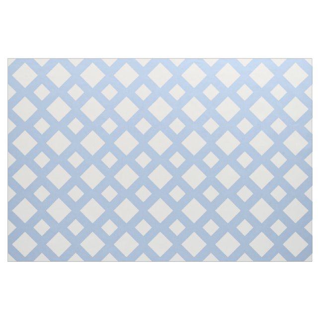 Geometrisches hellblaues Gitter mit weißen Stoff (Fat Quarter (45,7 x 55,9 cm))