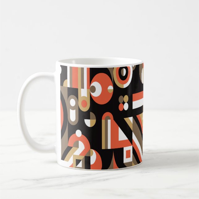 Geometrisches Hintergrunddesign. Abstraktes Kunstw Kaffeetasse (Links)