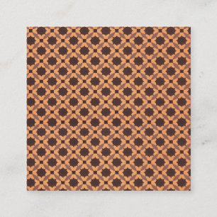 Geometrisches Holzfliesenmuster Quadratische Visitenkarte