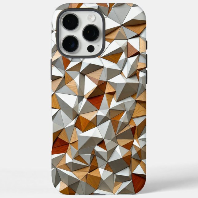 Geometrisches Holzscape Case-Mate iPhone Hülle (Rückseite)