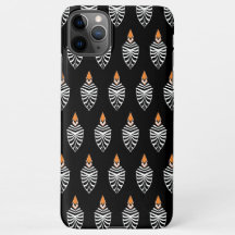 Geometrisches Hoopoe-Vogelmuster auf schwarz