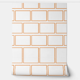 Geometrisches horizontales Muster für Orangefarben Tapete