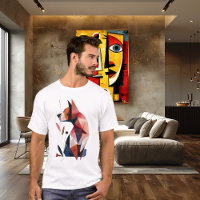 Geometrisches Hund-Abstract-Polygon-Tier-Design