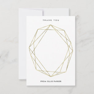 Geometrisches Imitat-Gold des Dank- Dankeskarte