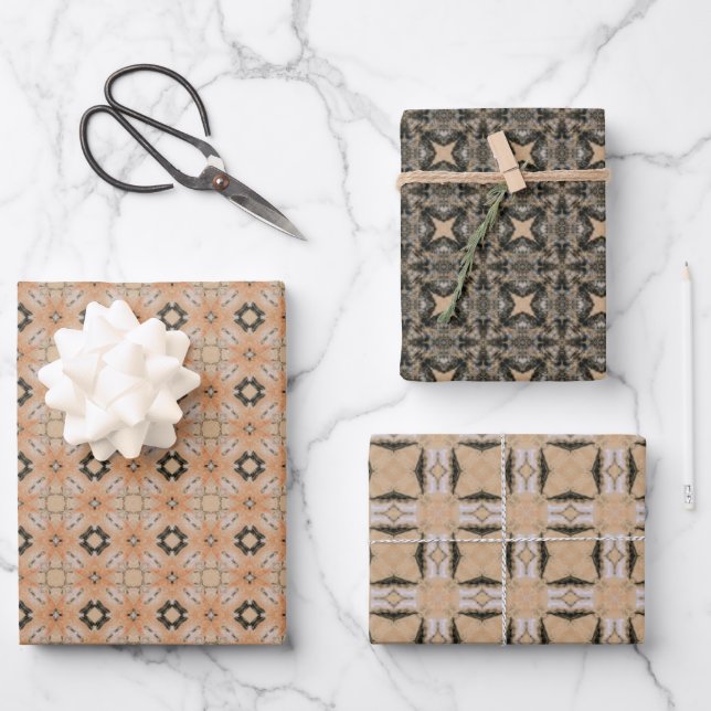 geometrisches Kaffeemodell Nr. 4 Geschenkpapier Set (Vorderseite)