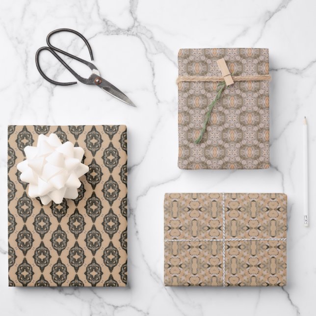 geometrisches Kaffeemodell Nr. 7 Geschenkpapier Set (Vorderseite)