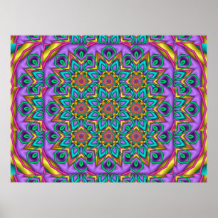 Geometrisches Kaleidoskop Poster
