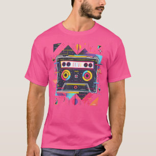 Geometrisches Kassettenbanddesign 90S Rb T-Shirt
