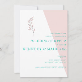 Geometrisches Korallenbemerkungsbudget Einladung