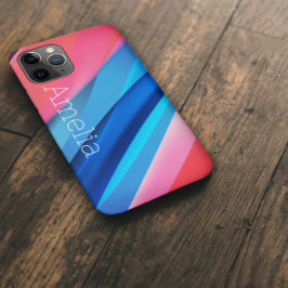 Geometrisches Korallenblau Case-Mate iPhone Hülle