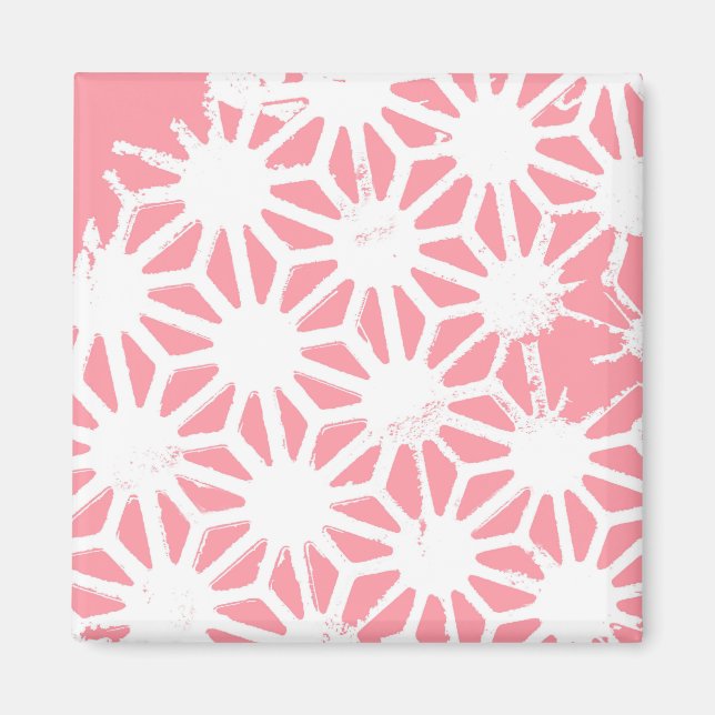 Geometrisches Korallenmuster Magnet (Vorne)