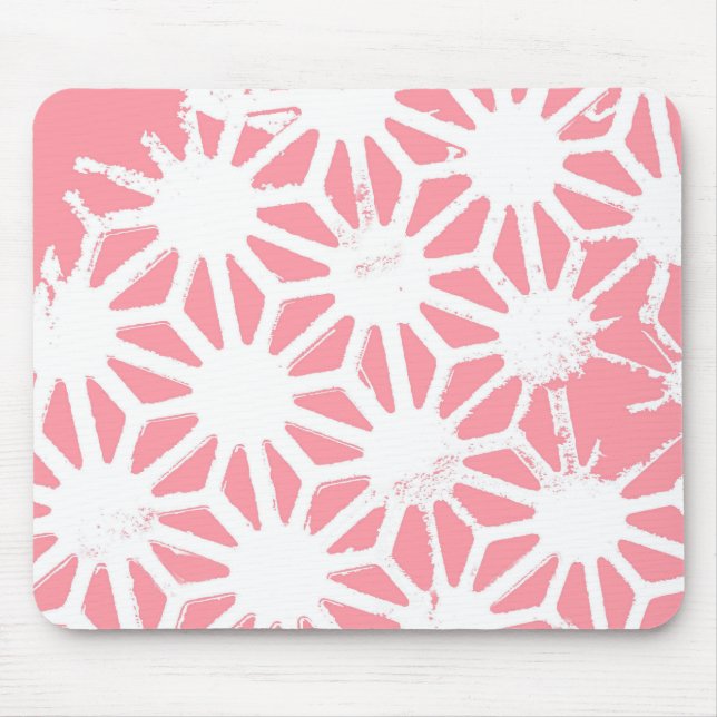 Geometrisches Korallenmuster Mousepad (Vorne)