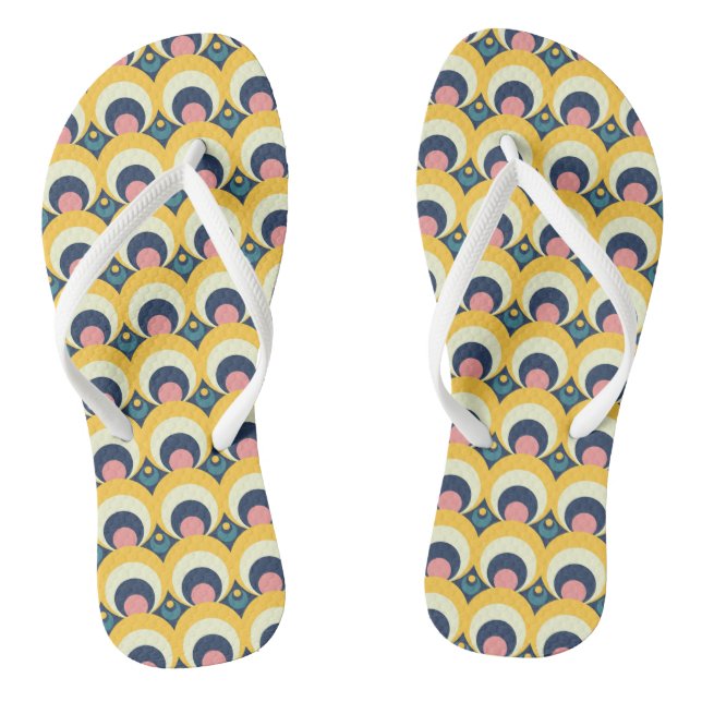 Geometrisches Kreis-Muster Flip Flops (Fußbett)