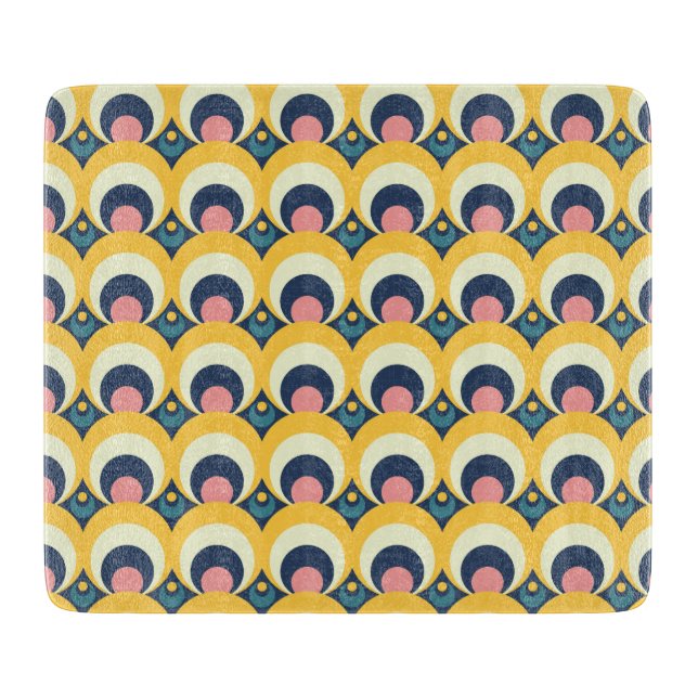 Geometrisches Kreis-Muster Schneidebrett (Vorderseite)