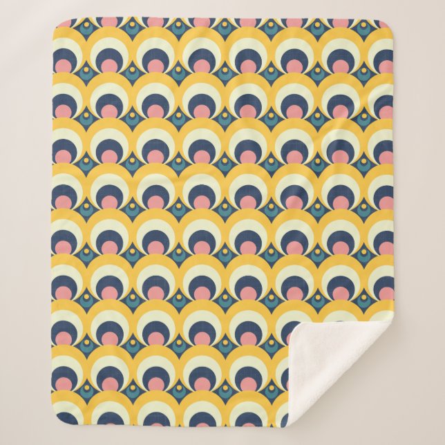 Geometrisches Kreis-Muster Sherpadecke (Vorderseite)