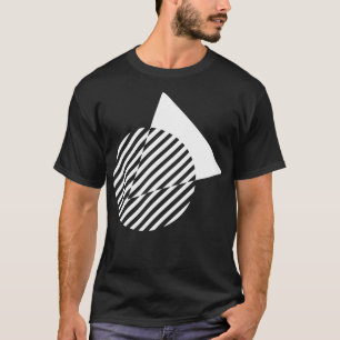 geometrisches Kreis- und Dreiecksdesign T-Shirt