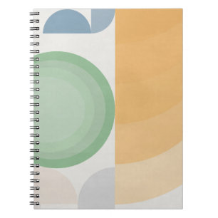 Geometrisches Kreisdesign der Retro-Pastel Notizblock