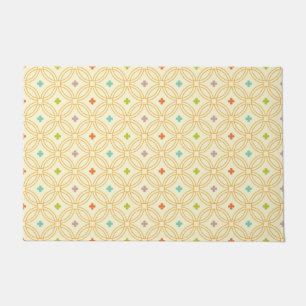 Geometrisches Kreismuster der Retro-Geometrie Fußmatte