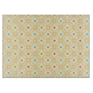 Geometrisches Kreismuster der Retro-Geometrie Schneidebrett