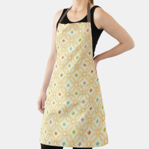 Geometrisches Kreismuster der Retro-Geometrie Schürze