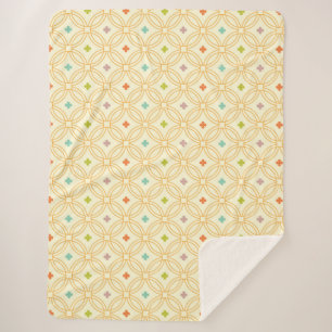 Geometrisches Kreismuster der Retro-Geometrie Sherpadecke