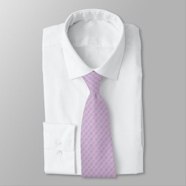 Geometrisches Kreismuster Neck Tie Krawatte (Gebunden)