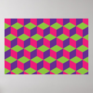 Geometrisches Kubikmuster Poster
