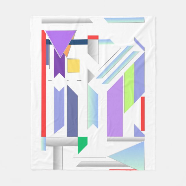 Geometrisches Kunstdruckvlies Fleecedecke (Vorderseite)