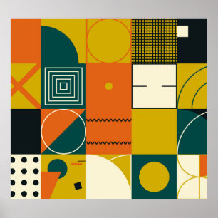 Geometrisches Kunstwerk: einfaches Formen-Design. Poster