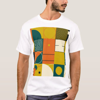 Geometrisches Kunstwerk: einfaches Formen-Design. T-Shirt