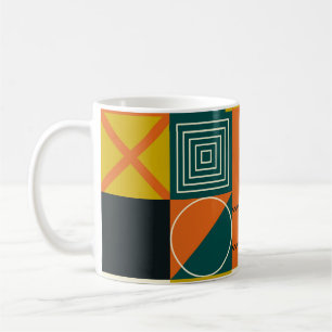 Geometrisches Kunstwerk mit einfachen Formen und f Kaffeetasse