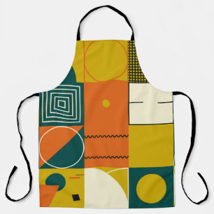 Geometrisches Kunstwerk mit einfachen Formen und f Schürze
