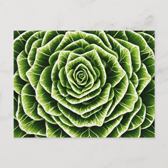 Geometrisches Lettuce-Muster - Blendenart Postkarte (Vorderseite)
