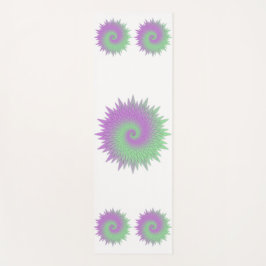 Geometrisches Lila und Grün Yogamatte