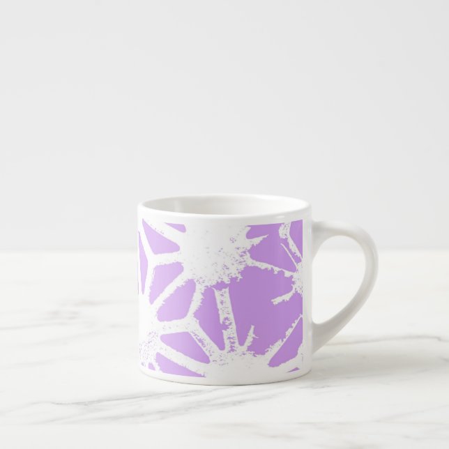 geometrisches Lilac-Muster Espressotasse (Rechts)