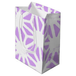 geometrisches Lilac-Muster Mittlere Geschenktüte