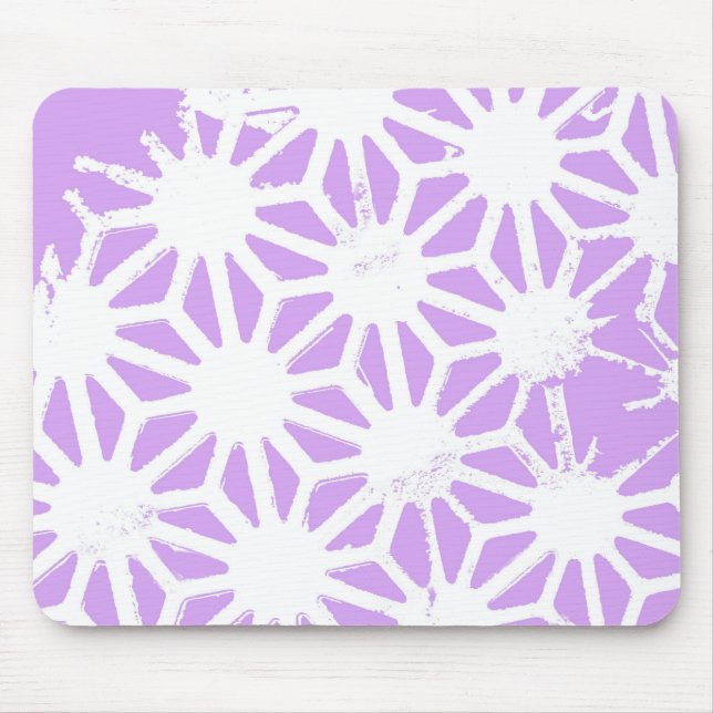 geometrisches Lilac-Muster Mousepad (Vorne)